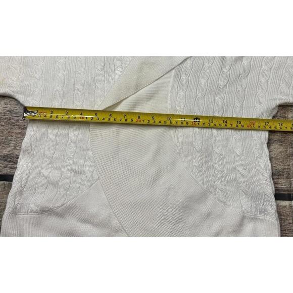 Lauren Ralph Lauren Cardigan Sweater Womens Medium Cable Knit Open Shawl - Picture 14 of 15